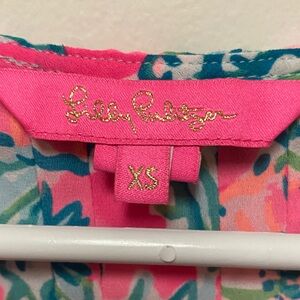 Lilly Pulitzer Vibrant Pink and Teal Blouse